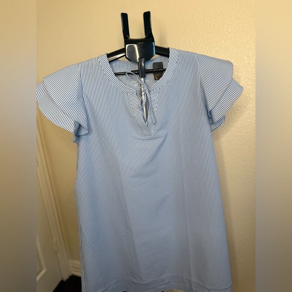 Vineyard Vines Blue Striped Midi Dress - Picture 2 of 6